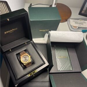 Audemars Piguet Gold and Brown Luxury Watch
